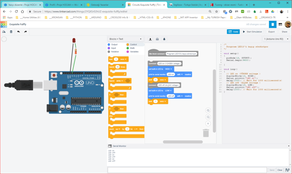 ARDUINO – Tinkercad Kullanarak Çabucak Başlayın - Proje Hocam